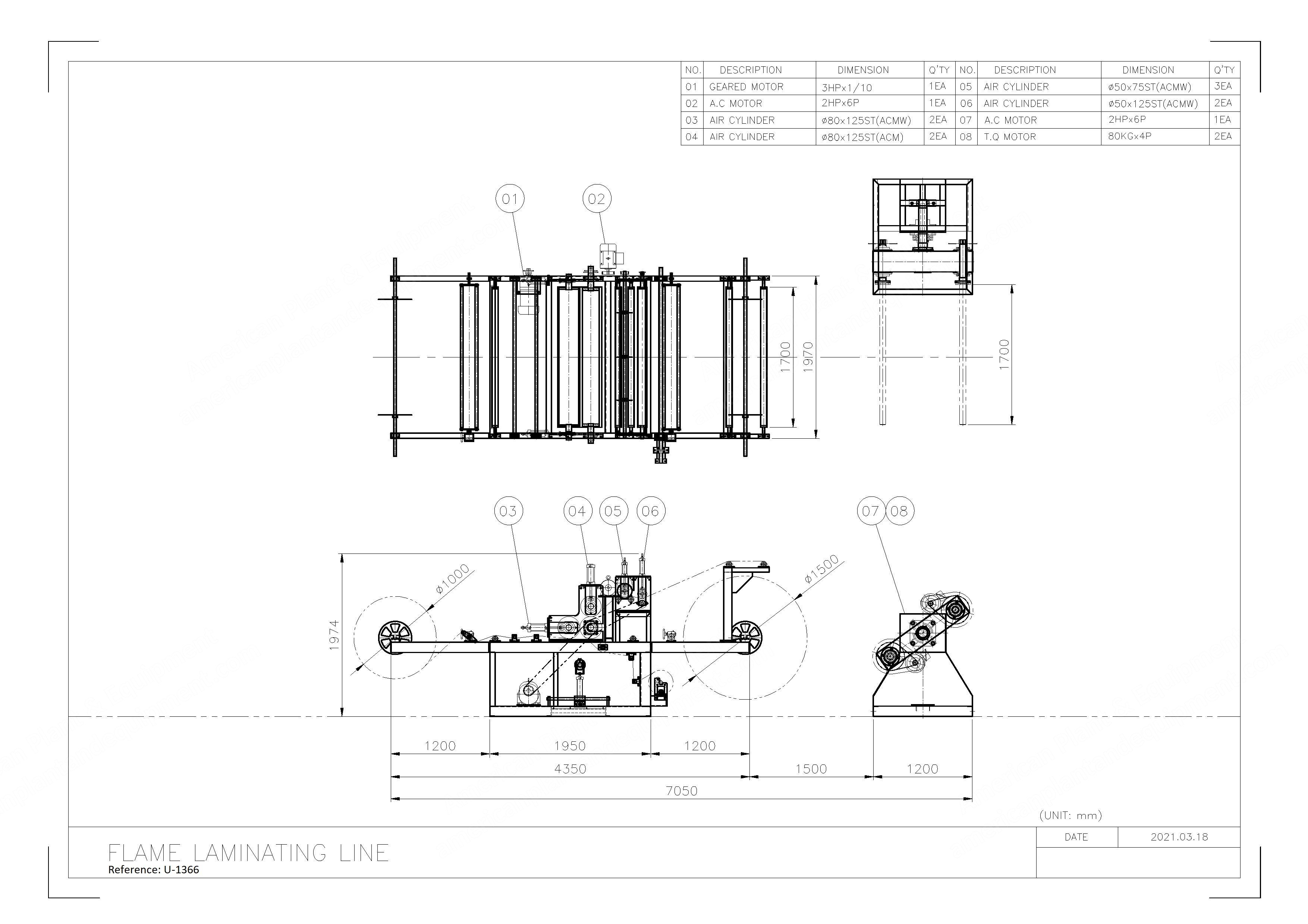 NovaStar, PKC-F1500, Flame Lamination Machine, 1700mm Roller Width, 3 HP AC Drive
