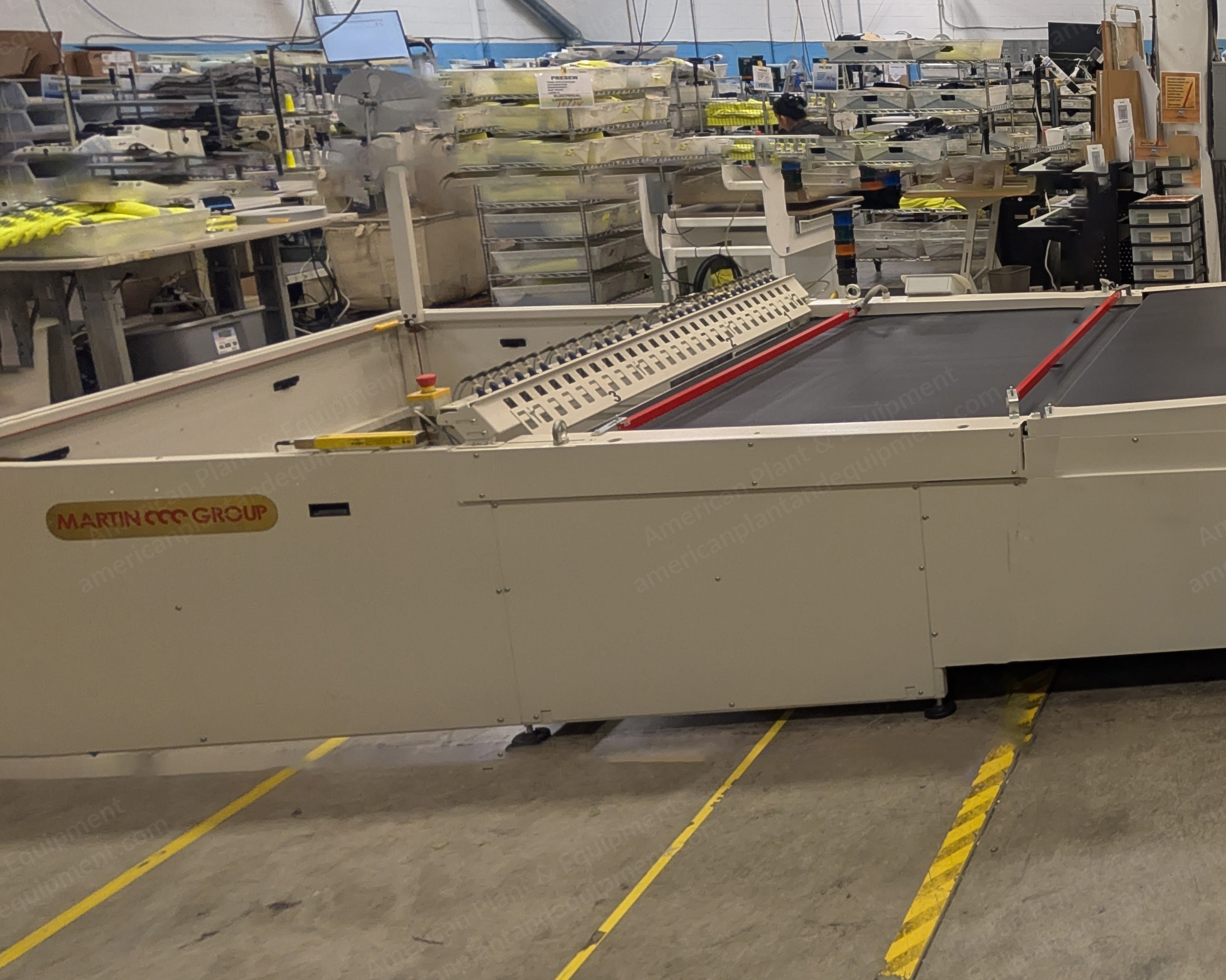 Martin Group, X1600KEL-2+2FB, 2020, Conveyor Fusing Machine, 1600mm Width, Double Feed, with Stacker