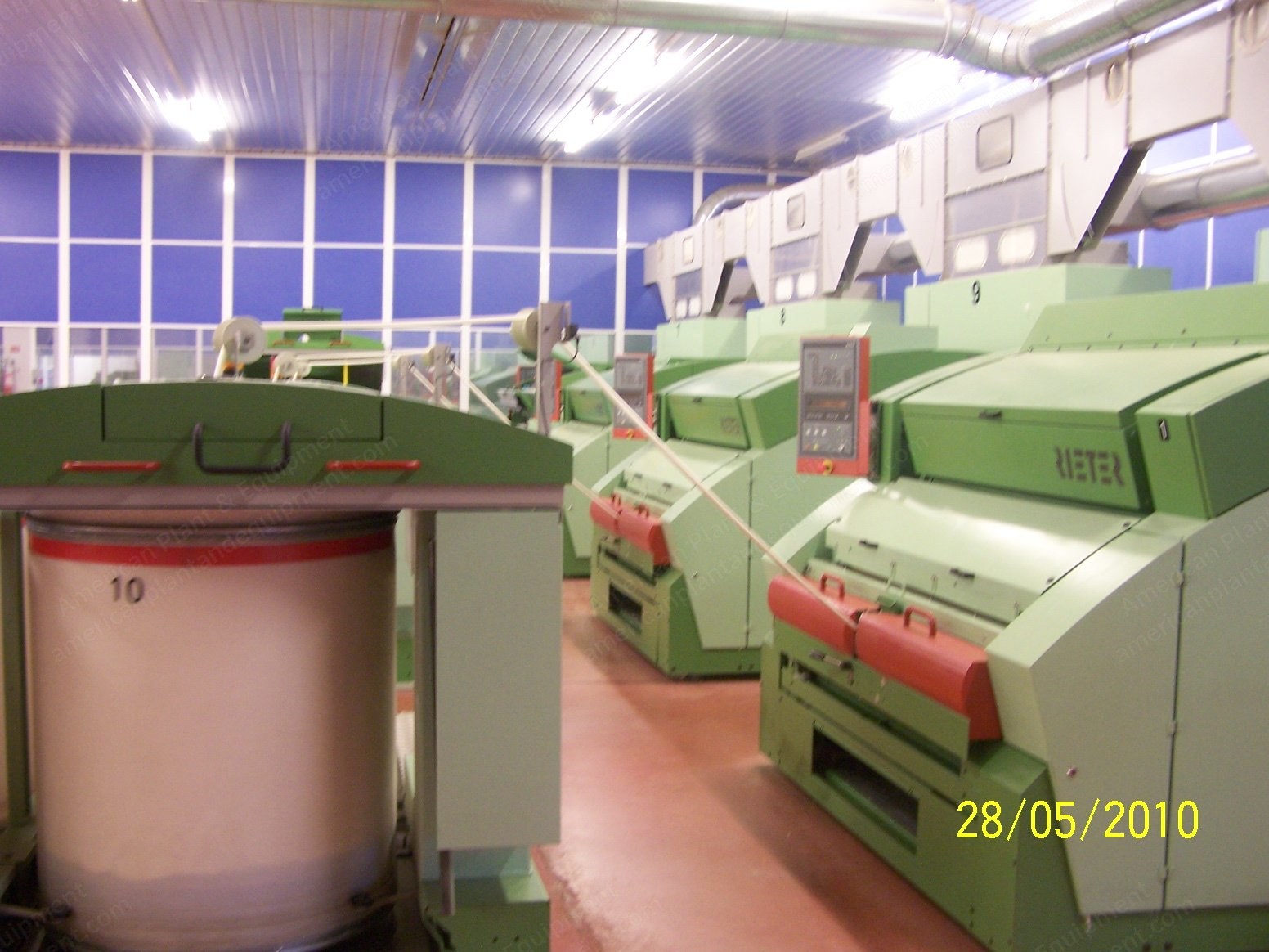 Repartex, Ring Spinning Mill, 2004, Complete Blowroom, Cards, Combers, Roving, 14x Ring Spinning Machines