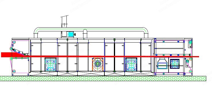 Bombi Meccanica, Thermobonding Oven, 3 Hot Sections, 3200mm Belt Width, Gas Heated
